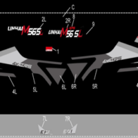 COMPLETE STICKER SET – LINHAI LOGO (BLACK PLASTIC) M565Li