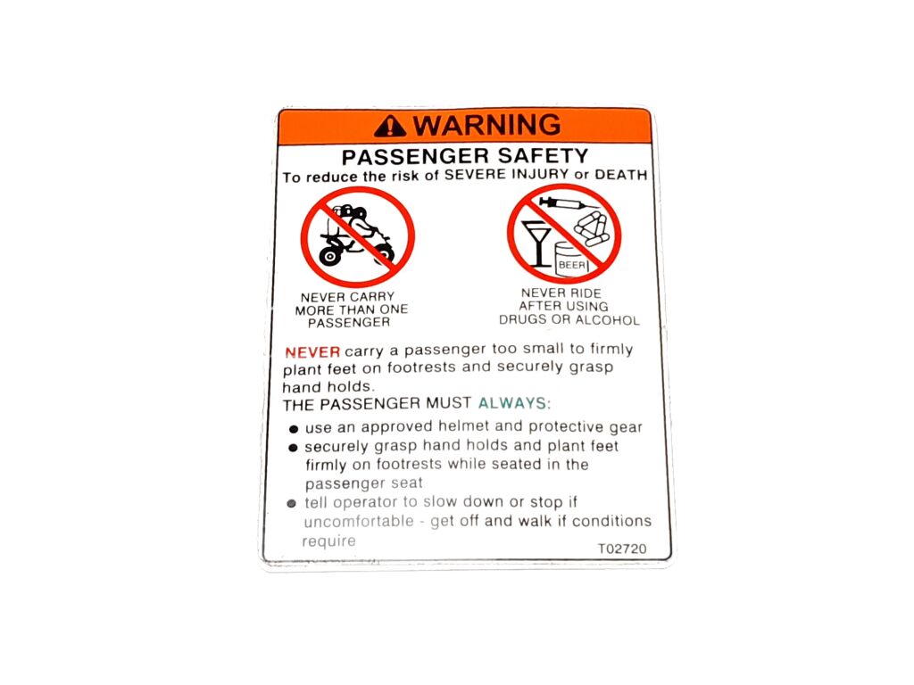 WARNING DECAL 720
