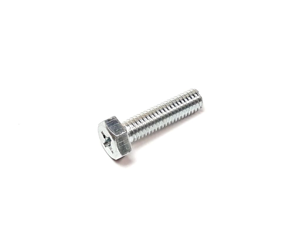 Cross recessed hex head bolt