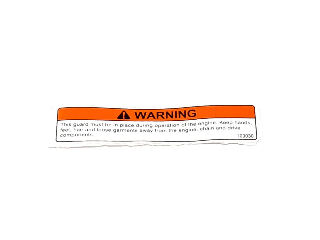WARNING DECAL 1030