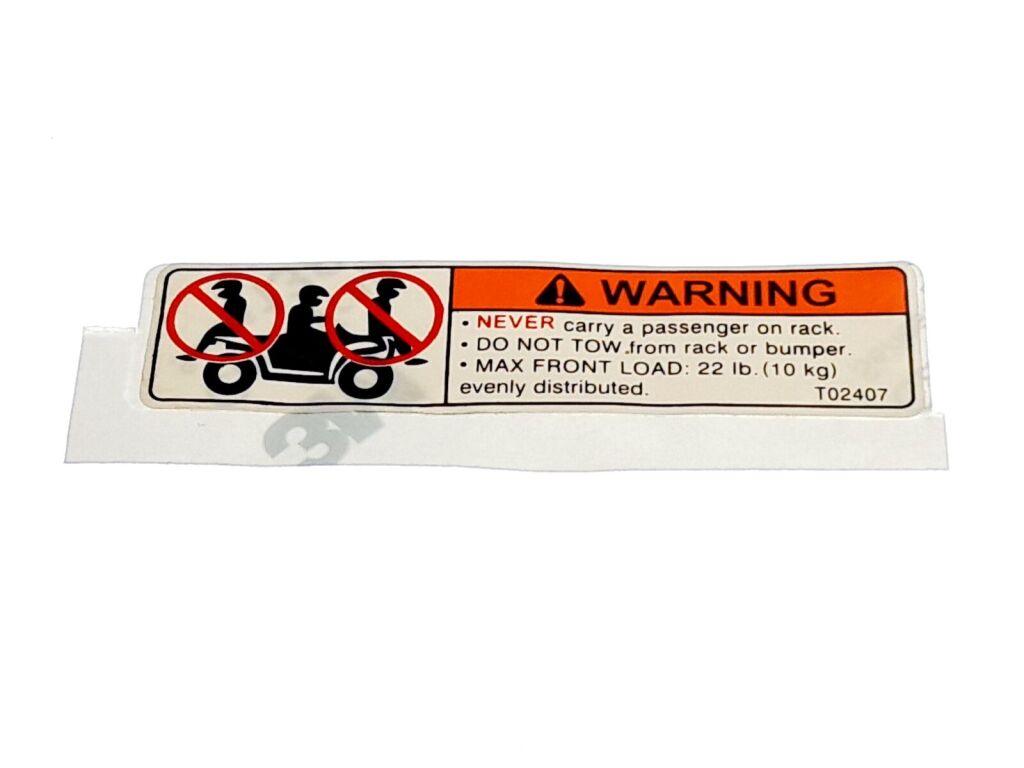 WARNING DECAL 407