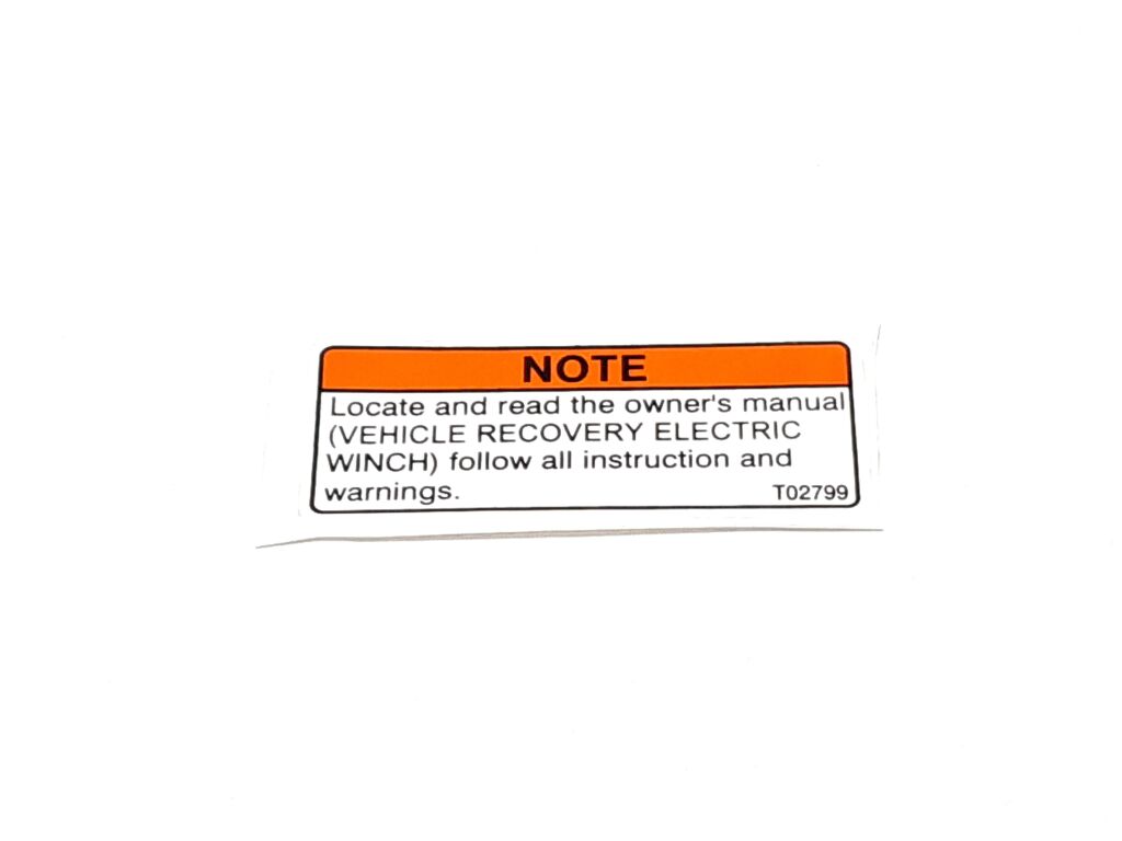 WARNING DECAL 799